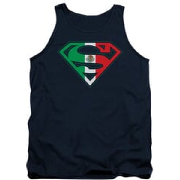 Superman Shirt Tank Top Mexican Shield Navy Tanktop