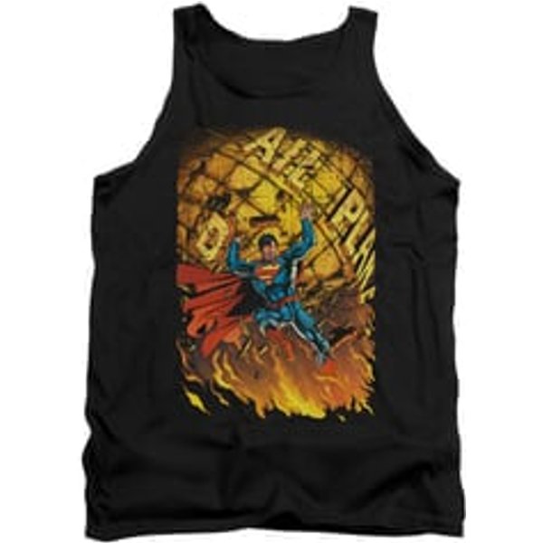 Superman Shirt Tank Top Planet Lift Black Tanktop