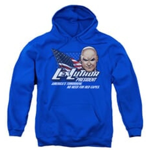 Superman Youth Hoodie Lex Luthor For President Royal Blue Kids Hoody