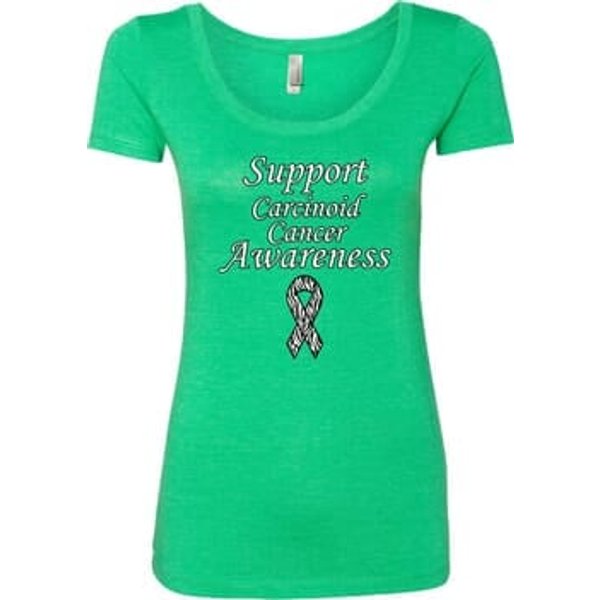 Support Carcinoid Cancer Awareness Ladies Scoop Neck