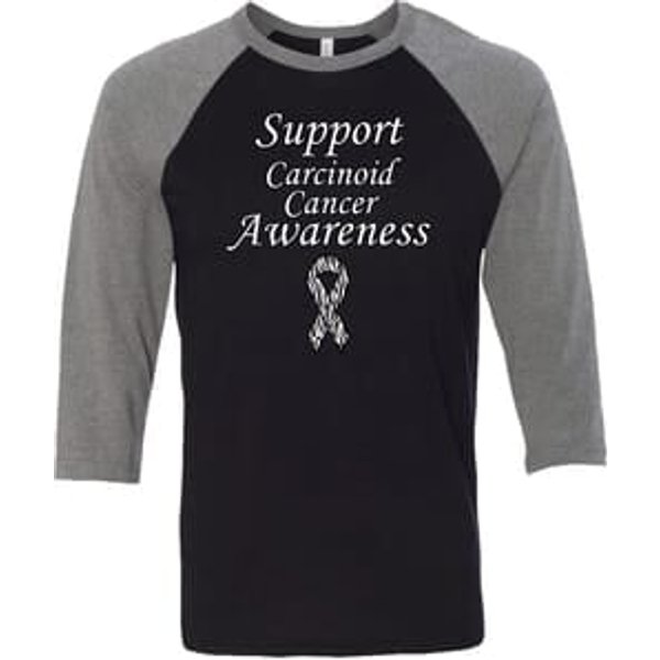 Support Carcinoid Cancer Awareness Raglan Shirt