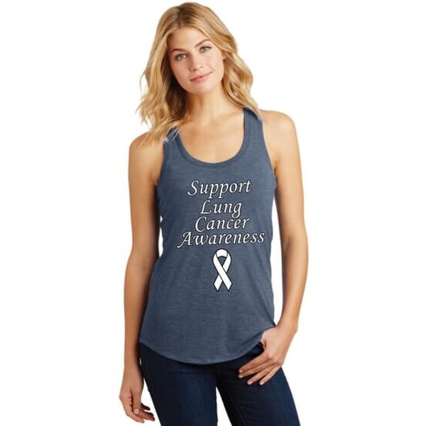 Support Lung Cancer Awareness Ladies Racerback