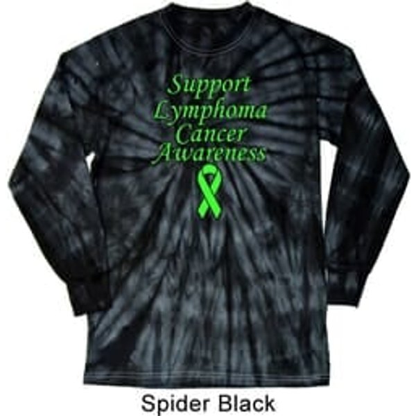 Support Lymphoma Cancer Awareness Long Sleeve Tie Dye