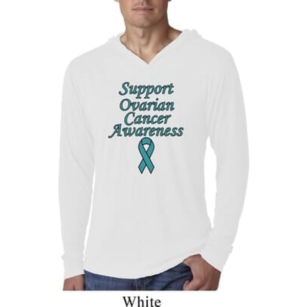 Support Ovarian Cancer Awareness Lightweight Hoodie Tee