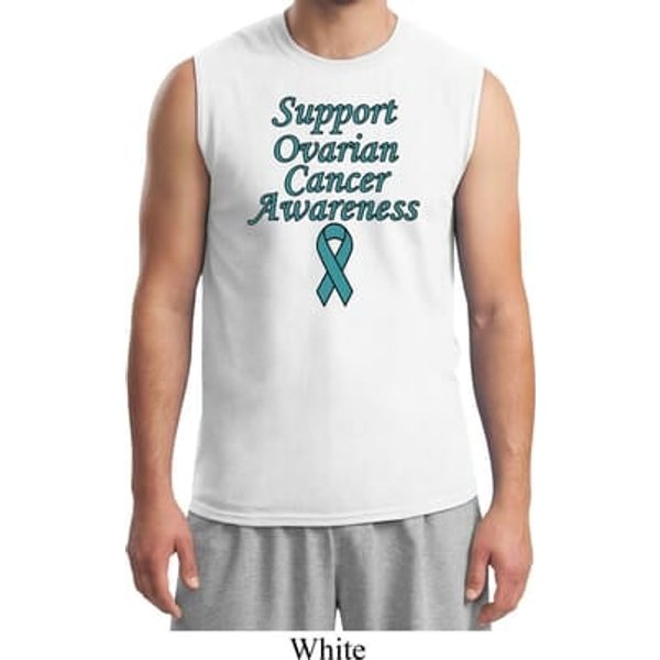 Support Ovarian Cancer Awareness Muscle Shirt