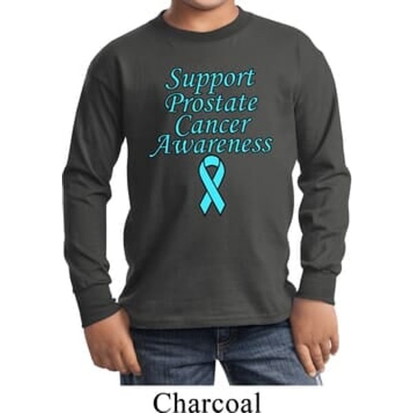 Support Prostate Cancer Awareness Kids Long Sleeve