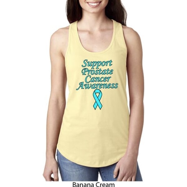 Support Prostate Cancer Ladies Ideal Racerback