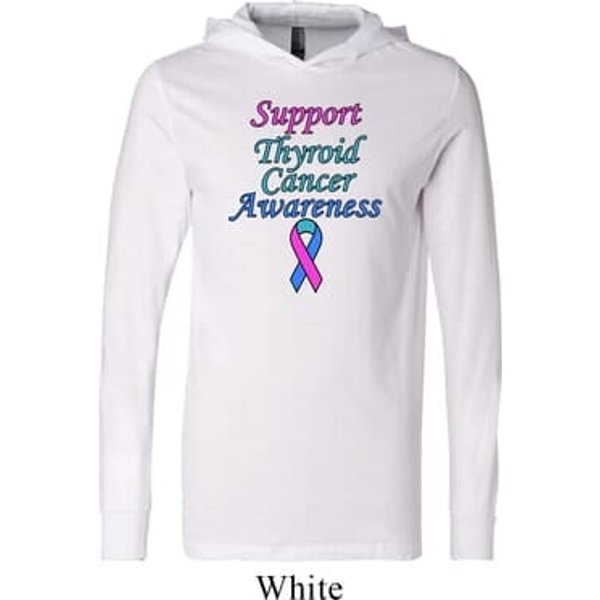 Support Thyroid Cancer Awareness Lightweight Hoodie