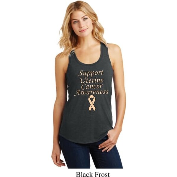 Support Uterine Cancer Awareness Ladies Racerback