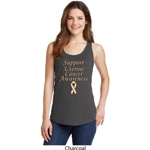 Support Uterine Cancer Awareness Ladies Tank Top
