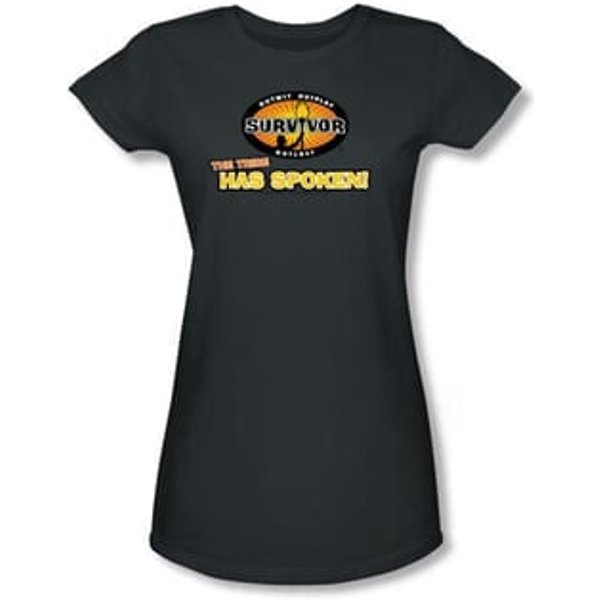 Survivor Juniors T-Shirt - The Tribe Has Spoken Charcoal Tee