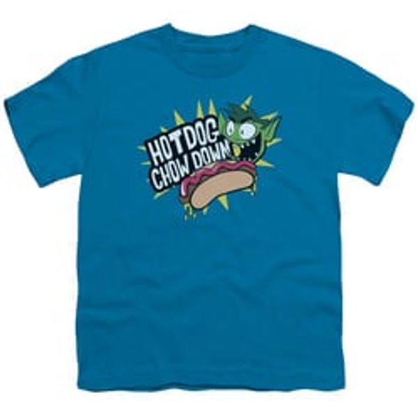 Teen Titans Go Shirt Kids Chow Down Turquoise T-Shirt