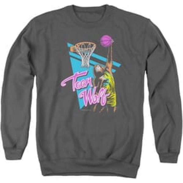 Teen Wolf Sweatshirt Slam Dunk Adult Charcoal Sweat Shirt