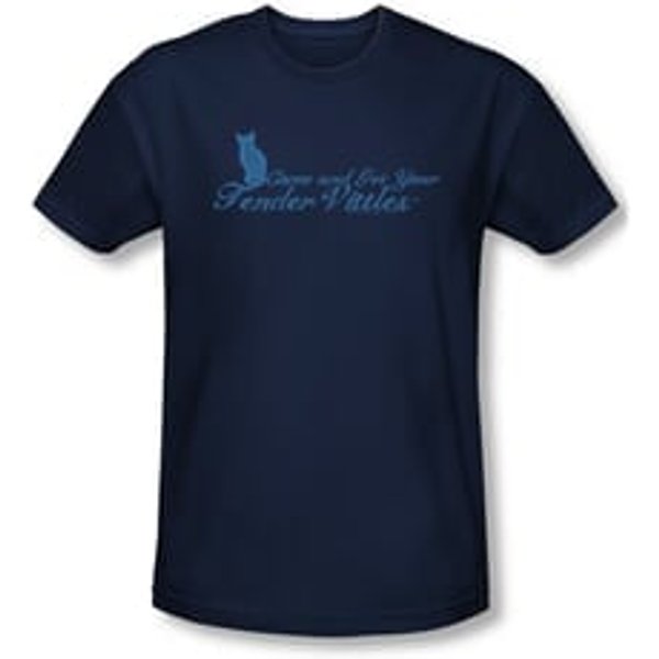 Tender Vittles Shirt Slim Fit Get Yours Navy T-Shirt