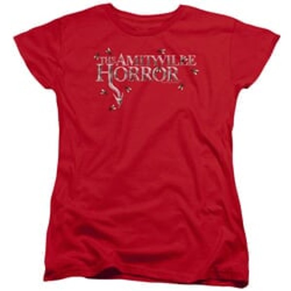 The Amityville Horror Womens Shirt Flies Red T-Shirt