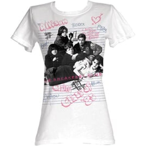 The Breakfast Club Juniors T-Shirt Group White Tee Shirt