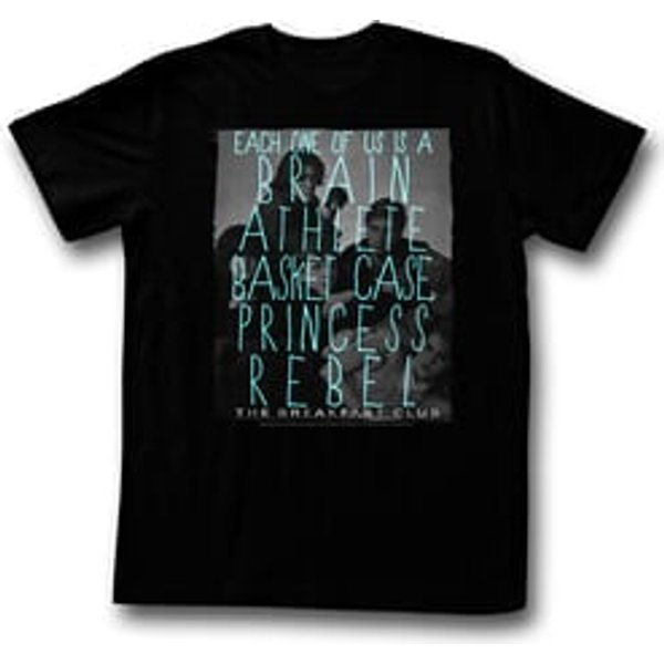 The Breakfast Club Shirt Each Of Us Black T-Shirt