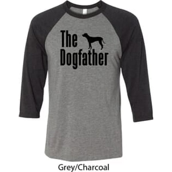The Dog Father Black Print Mens Raglan Shirt