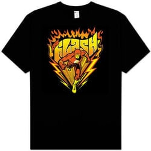 The Flash T-shirt - Blazing Speed DC Comics Adult Black Tee