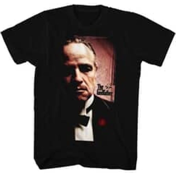 The GodFather Shirt Portrait Black T-Shirt