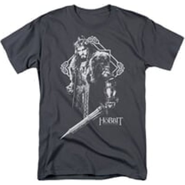 The Hobbit Battle Of The Five Armies Shirt King Thorin Adult Charcoal Tee T-Shirt