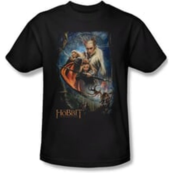 The Hobbit Desolation Of Smaug Shirt Thranduil's Realm Adult Black Tee T-Shirt