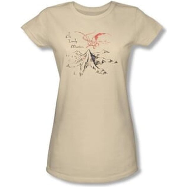 The Hobbit Juniors Shirt Movie Unexpected Journey Mountain Cream Tee