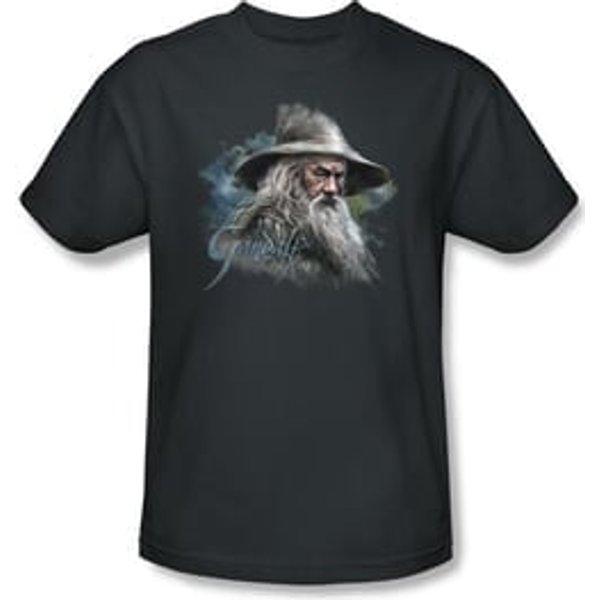 The Hobbit Shirt Movie Unexpected Journey Gandalf Adult Charcoal Tee