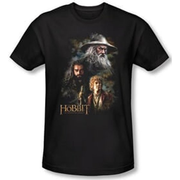 The Hobbit Shirt Movie Unexpected Journey Painting Black Slim Fit Tee