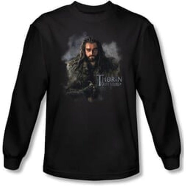 The Hobbit Shirt Movie Unexpected Journey Thorin Black Long Sleeve Tee