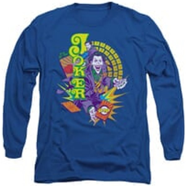 The Joker Shirt Raw Deal Long Sleeve Royal Blue Tee T-Shirt
