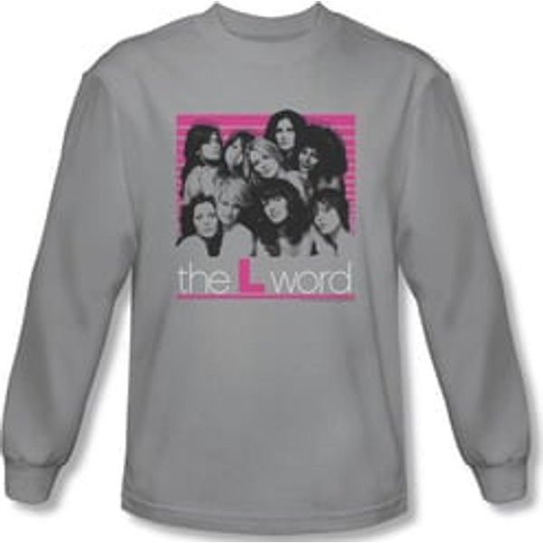 The L Word Shirt Cast Silver Long Sleeve T-Shirt Tee