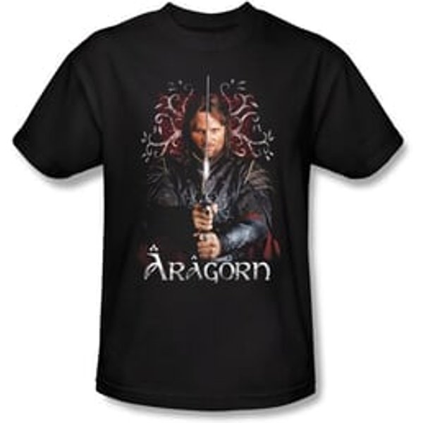The Lord Of The Rings Kids T-Shirt Aragorn 2 Black Tee Shirt Youth