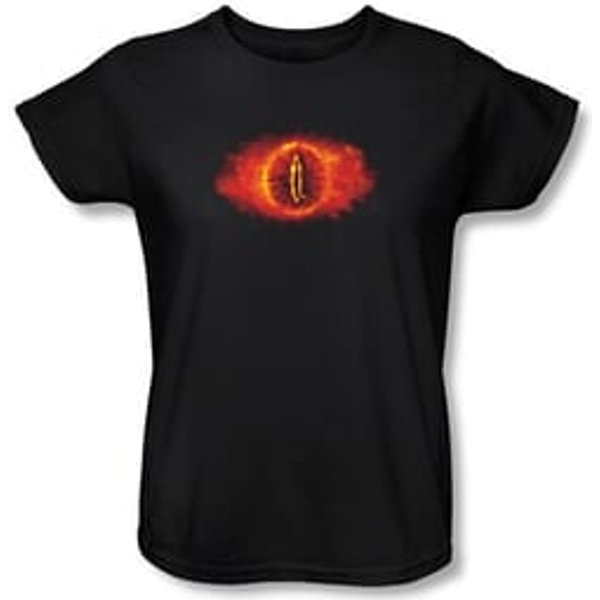 The Lord Of The Rings Ladies T-Shirt Eye Of Sauron Black Tee Shirt