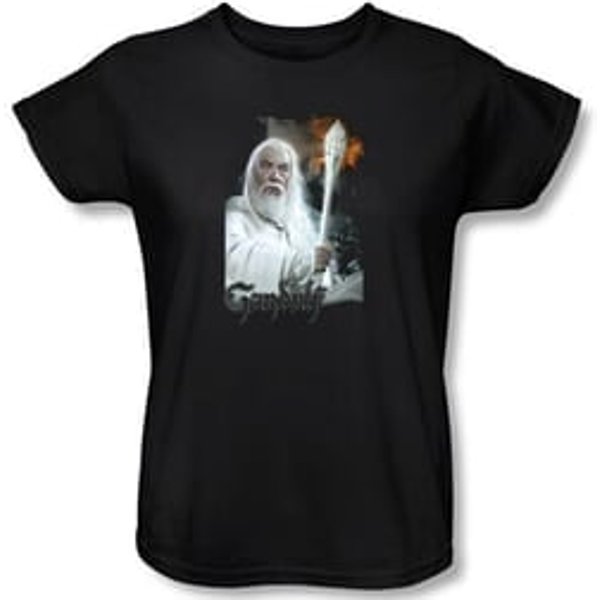 The Lord Of The Rings Ladies T-Shirt Gandalf Black Tee Shirt
