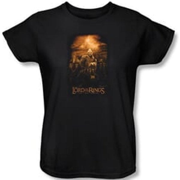 The Lord Of The Rings Ladies T-Shirt Riders Of Rohan Black Tee Shirt
