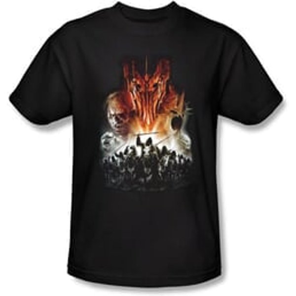 The Lord Of The Rings T-Shirt Evil Rising Adult Black Tee Shirt