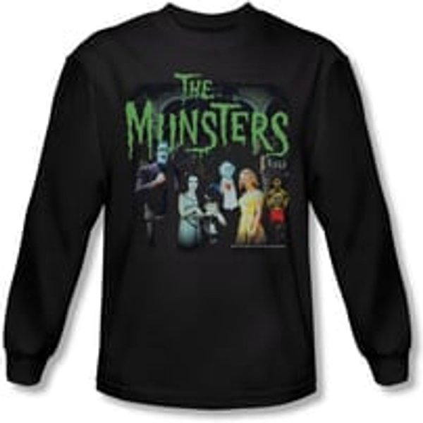 The Munsters Shirt 50 Years Portrait Long Sleeve Black T-Shirt