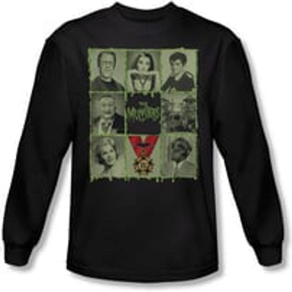 The Munsters Shirt Blocks Long Sleeve Black T-Shirt