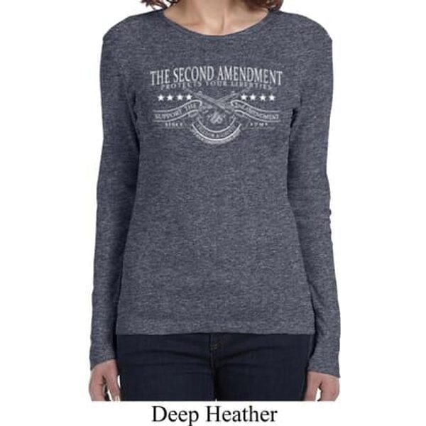 The Second Amendment Ladies Long Sleeve Shirt