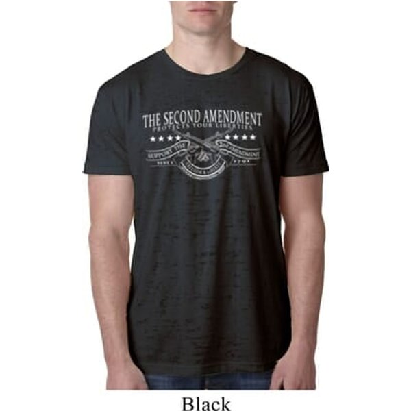 The Second Amendment Mens Burnout Shirt