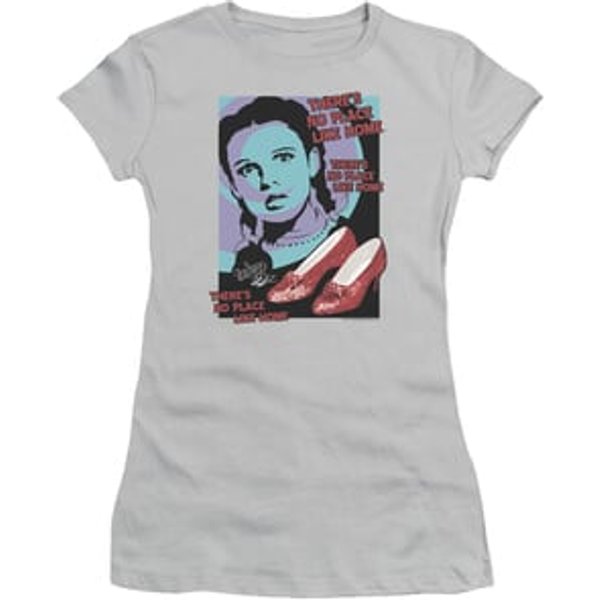 The Wizard Of Oz Juniors Shirt Click 3 Times Silver T-Shirt