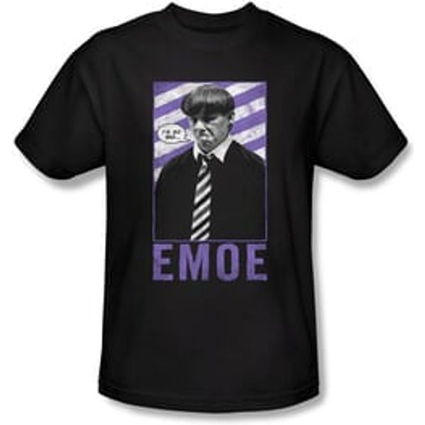 Three Stooges Kids Shirt Emoe Funny Black Tee T-Shirt Youth