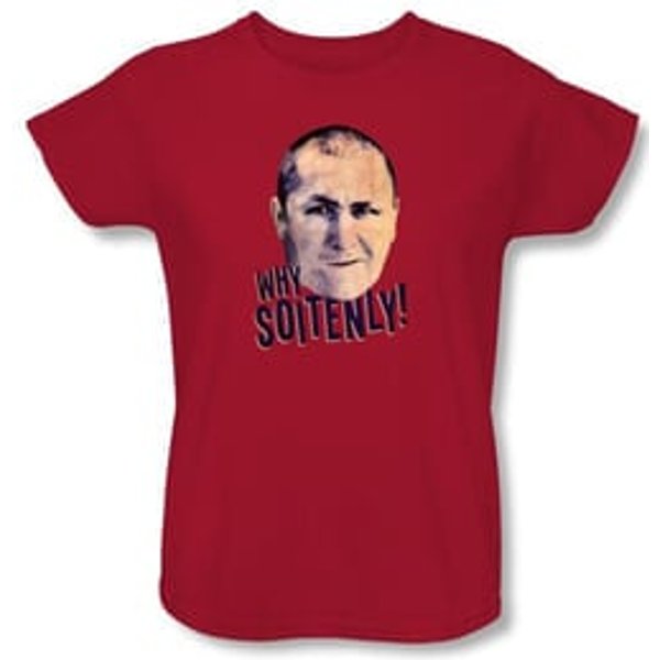 Three Stooges Ladies Shirt Why Soitenly Funny Red Tee T-shirt