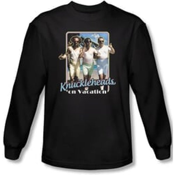 Three Stooges Shirt Knuckleheads On Vacation Black Long Sleeve Tee