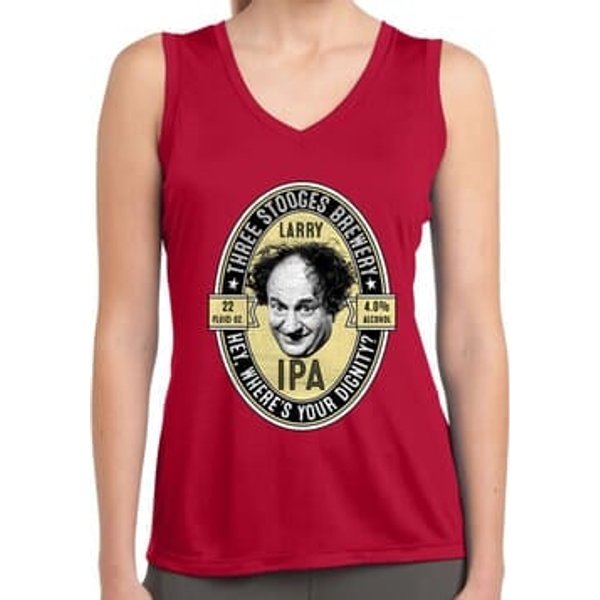 Three Stooges Tank Top Larry IPA Ladies Dry Wicking Tanktop
