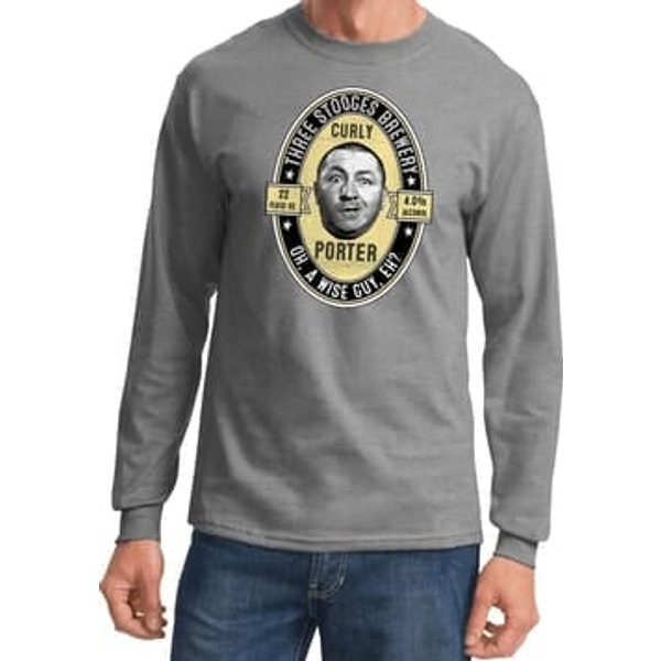 Three Stooges Tee Curly Porter Long Sleeve
