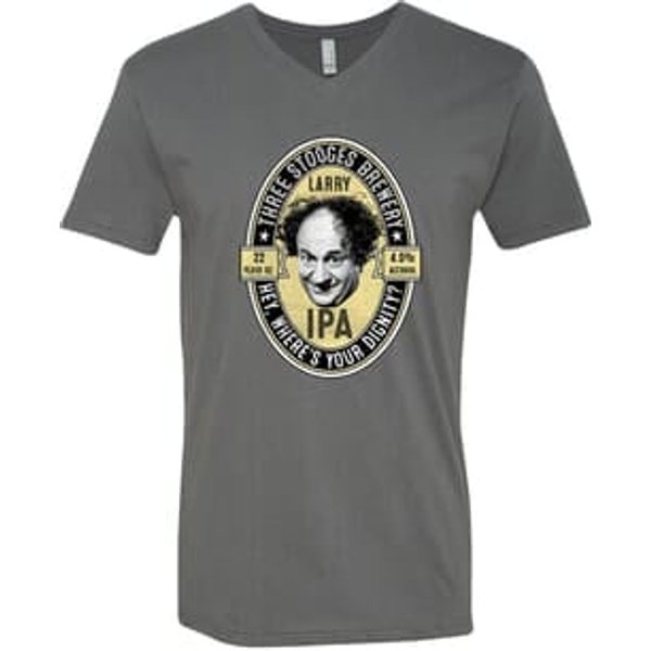 Three Stooges Tee Larry IPA V-neck
