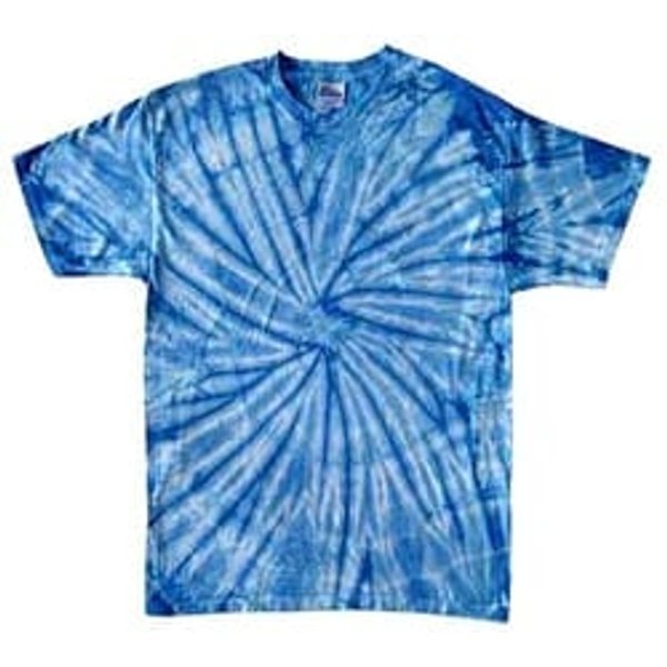 Tie Dye Kids T-shirt Spider Baby Blue Vintage Groovy Youth Tee Shirt
