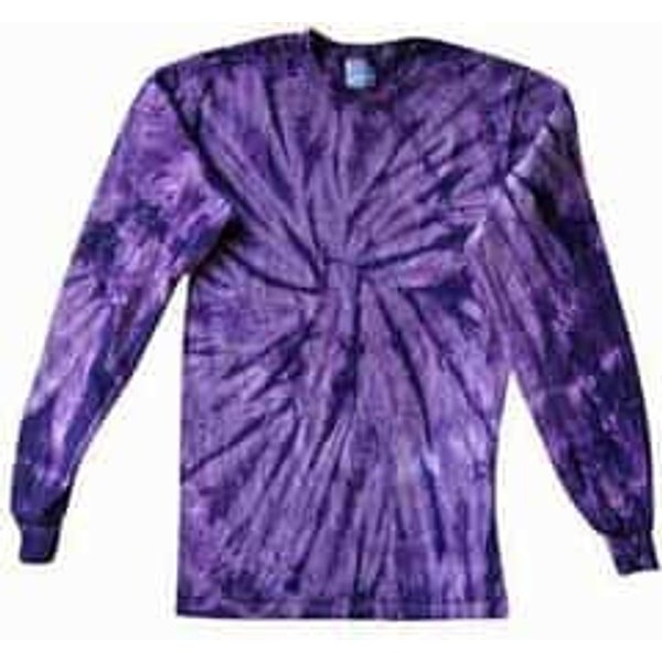 Tie Dye Long Sleeve Shirt Spider Purple Tee Shirt